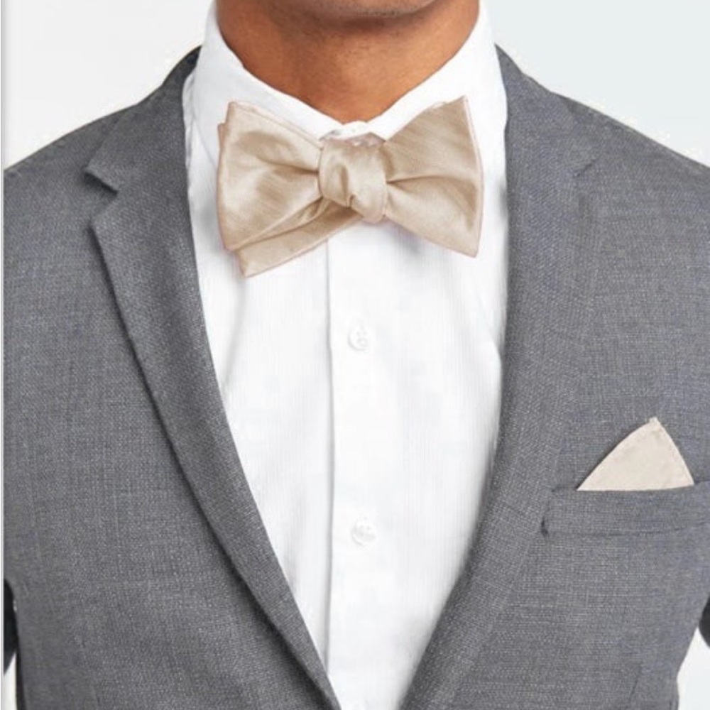 Show Me Your MuMu Josh Bow Tie- Champagne Solid - NWT